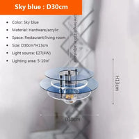 Suspension LED en acrylique - Collection Éclat Unique | Marco Lucetti 30 cm Bleu B / Blanc froid