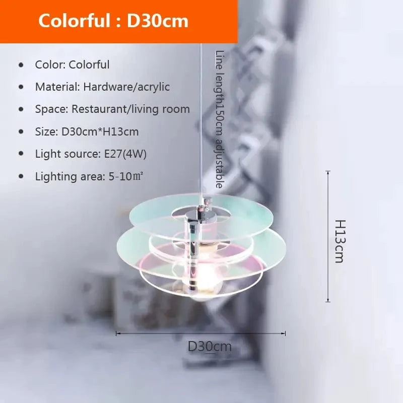 Suspension LED en acrylique - Collection Éclat Unique | Marco Lucetti 30 cm Coloré / Blanc froid