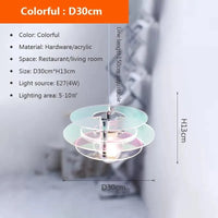 Suspension LED en acrylique - Collection Éclat Unique | Marco Lucetti 30 cm Coloré / Blanc froid