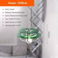 Suspension LED en acrylique - Collection Éclat Unique | Marco Lucetti 30 cm Vert / Blanc froid