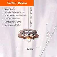 Suspension LED en acrylique - Collection Éclat Unique | Marco Lucetti Café 25 cm / Blanc froid