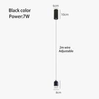 Suspension LED en Aluminium pour Chambre à Coucher avec Projecteur 7W COB | Marco Lucetti