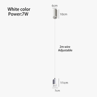 Suspension LED en Aluminium pour Chambre à Coucher avec Projecteur 7W COB | Marco Lucetti