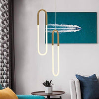 Suspension LED en anneau allongé Hang - Style Moderne | Marco Lucetti