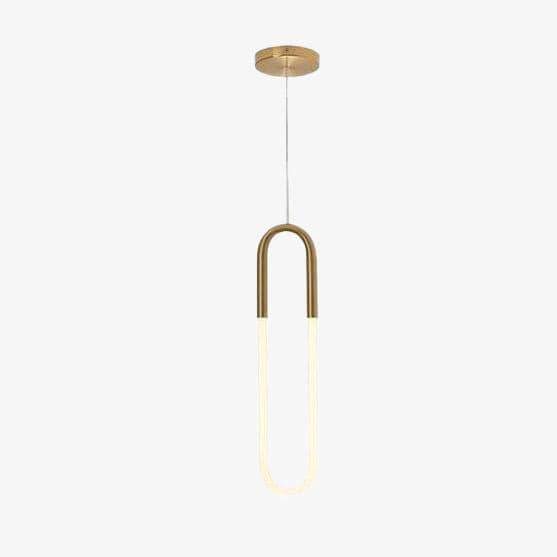 Suspension LED en anneau allongé Hang - Style Moderne | Marco Lucetti Doré / Froide