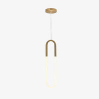 Suspension LED en anneau allongé Hang - Style Moderne | Marco Lucetti Doré / Froide