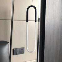 Suspension LED en anneau allongé Hang - Style Moderne | Marco Lucetti Noir / Froide