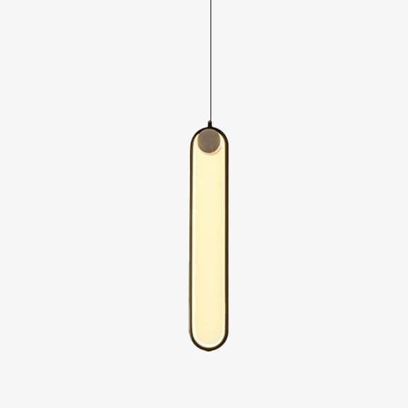 Suspension LED en anneau allongé noir ou doré moderne & tendance | Marco Lucetti Noir / Froide