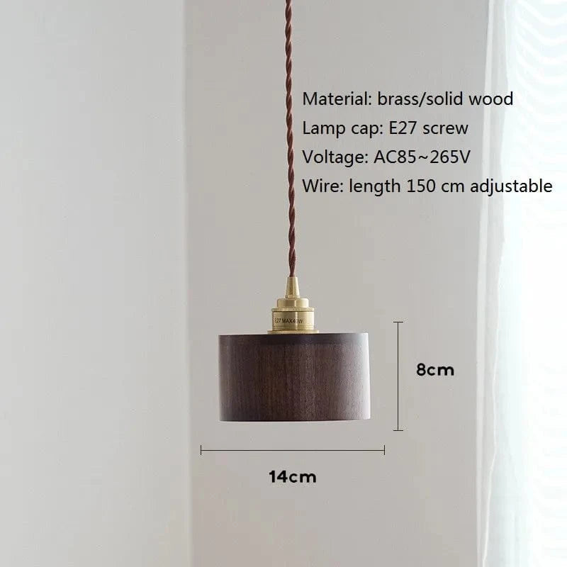 Suspension LED en bois au design nordique contemporain | Marco Lucetti Noyer noir