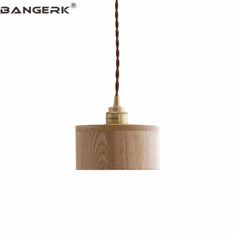 Suspension LED en bois au design nordique contemporain