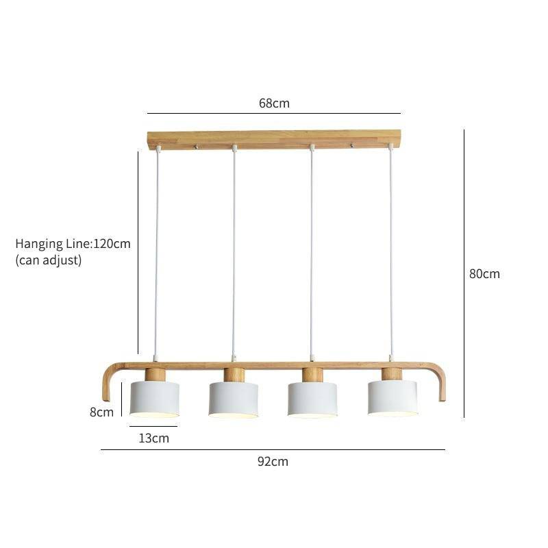 Suspension LED en bois avec abat-jour personnalisable | Marco Lucetti