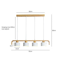 Suspension LED en bois avec abat-jour personnalisable | Marco Lucetti