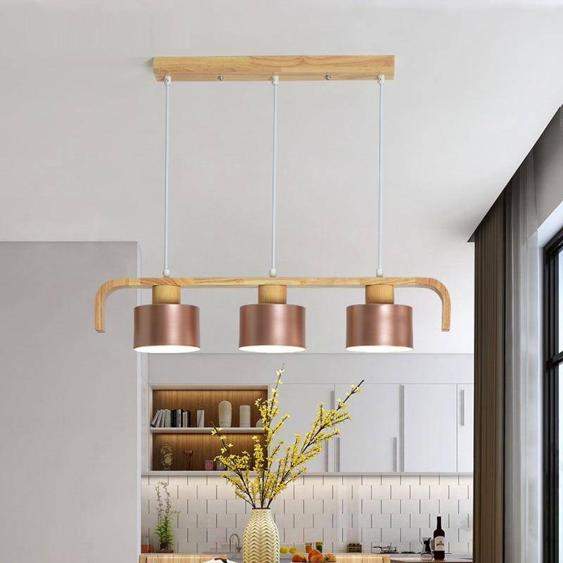 Suspension LED en bois avec abat-jour personnalisable | Marco Lucetti