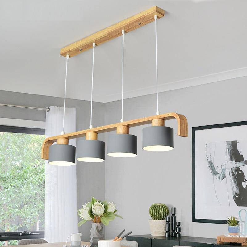 Suspension LED en bois avec abat-jour personnalisable | Marco Lucetti