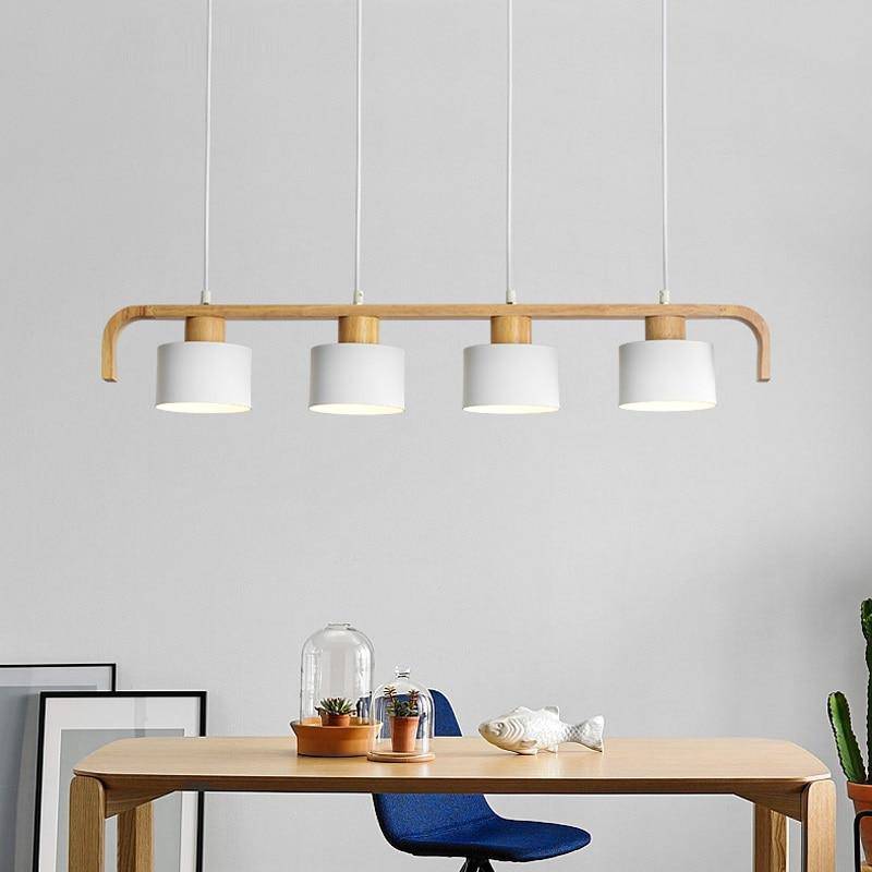 Suspension LED en bois avec abat-jour personnalisable | Marco Lucetti