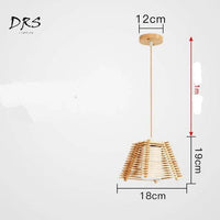 Suspension LED en bois : Cage conique | Marco Lucetti 1 lampe