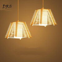 Suspension LED en bois : Cage conique | Marco Lucetti