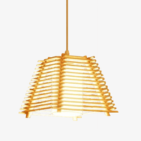 Suspension LED en bois : Cage conique | Marco Lucetti