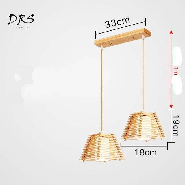 Suspension LED en bois : Cage conique | Marco Lucetti 2 lampes
