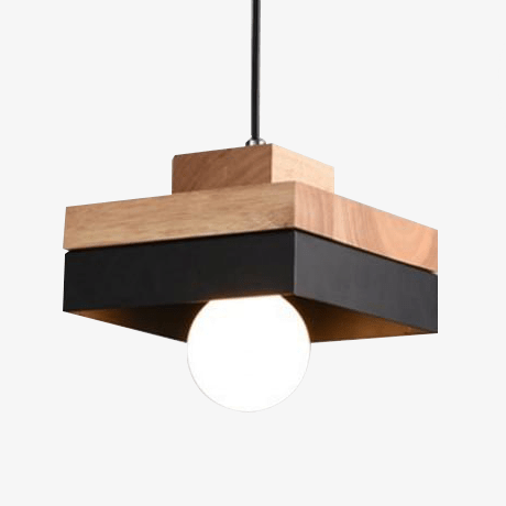 Suspension LED en bois - Choix entre carré ou rond | Marco Lucetti