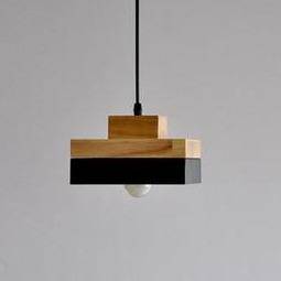 Suspension LED en bois - Choix entre carré ou rond | Marco Lucetti Noir - Carré