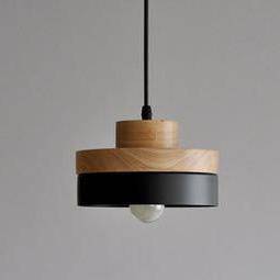 Suspension LED en bois - Choix entre carré ou rond | Marco Lucetti Noir - Rond