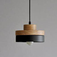 Suspension LED en bois - Choix entre carré ou rond | Marco Lucetti Noir - Rond