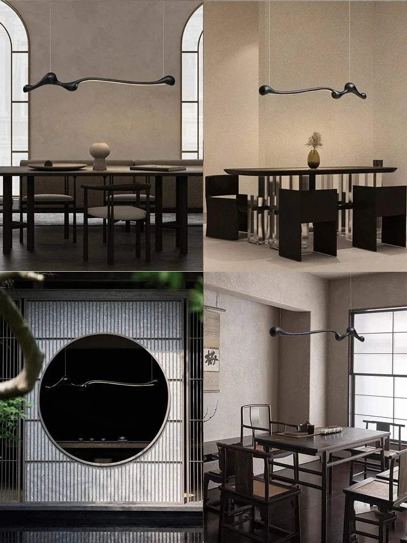 Suspension LED en bois de frêne au design contemporain | Marco Lucetti