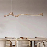 Suspension LED en bois de frêne au design contemporain | Marco Lucetti