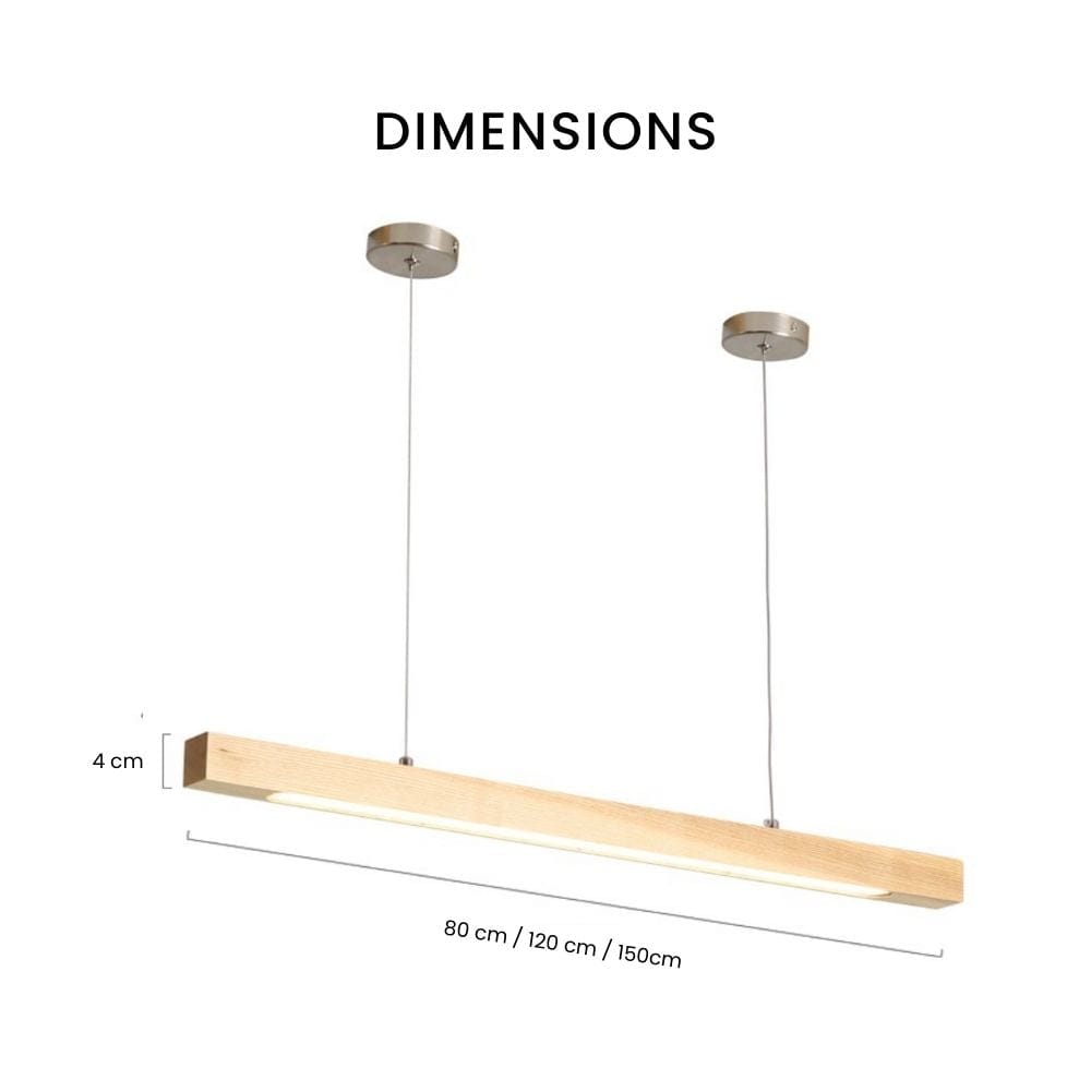 Suspension LED en bois design allongé "Hang" | Marco Lucetti