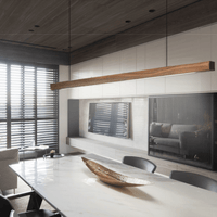 Suspension LED en bois design allongé "Hang" | Marco Lucetti