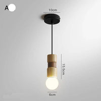 Suspension LED en bois et similicuir | Marco Lucetti A