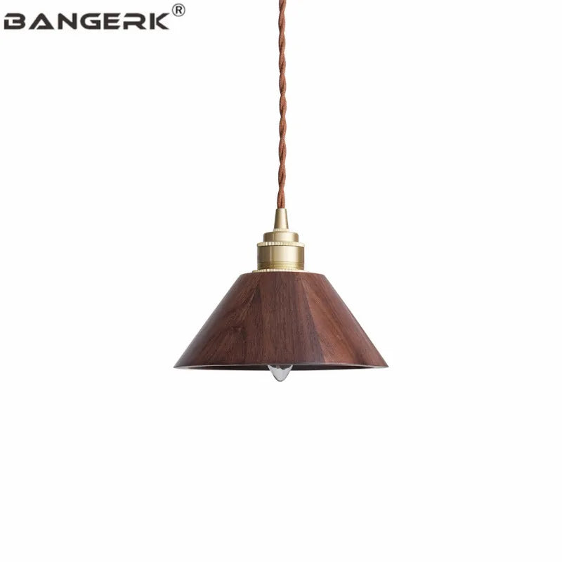 Suspension LED en bois au design nordique loft et moderne