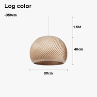 Suspension LED en bois naturel | Marco Lucetti