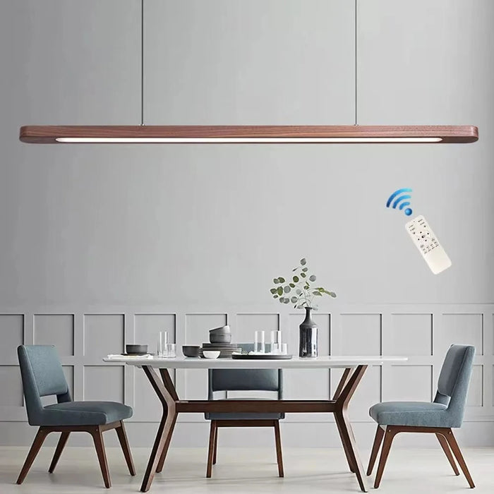 Suspension LED en bois "Nordic Glow" au design moderne et ovale | Marco Lucetti
