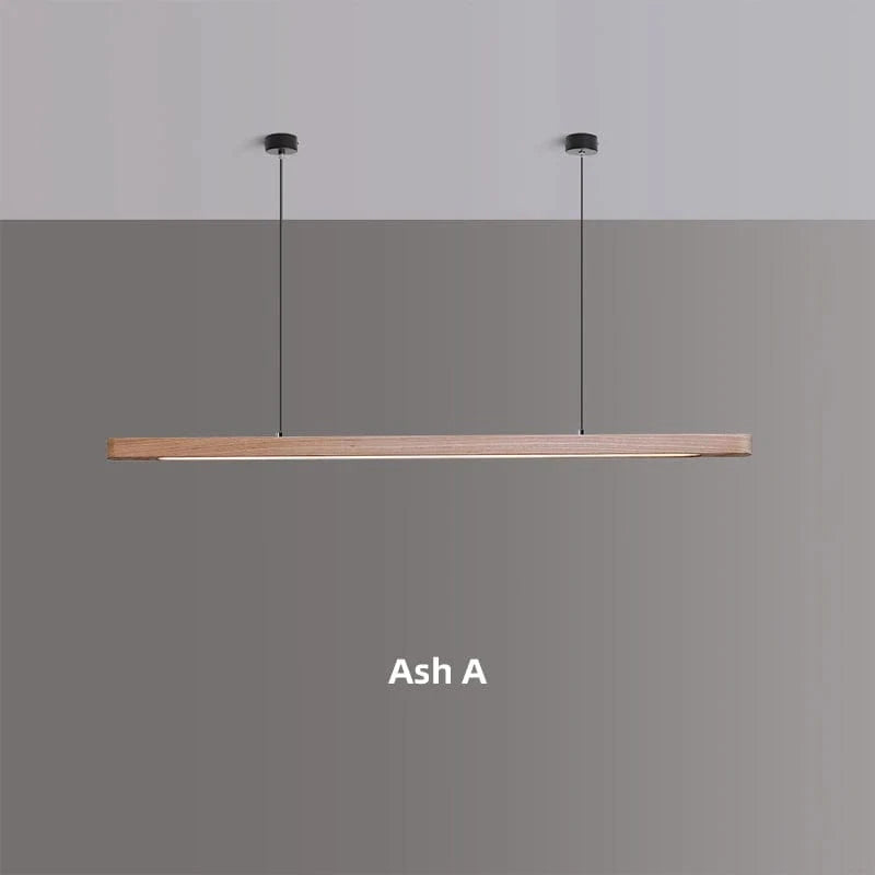 Suspension LED en bois "Nordic Glow" au design moderne et ovale | Marco Lucetti Cendre A / 120 cm / 36W | trois couleurs gradation | CHINE