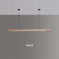 Suspension LED en bois "Nordic Glow" au design moderne et ovale | Marco Lucetti Cendre A / 120 cm / 36W | trois couleurs gradation | CHINE