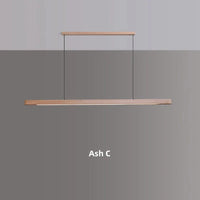Suspension LED en bois "Nordic Glow" au design moderne et ovale | Marco Lucetti Cendre C / 120 cm / 36W | trois couleurs gradation | CHINE