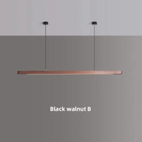 Suspension LED en bois "Nordic Glow" au design moderne et ovale | Marco Lucetti Noyer noir B / 120 cm / 36W | trois couleurs gradation | CHINE
