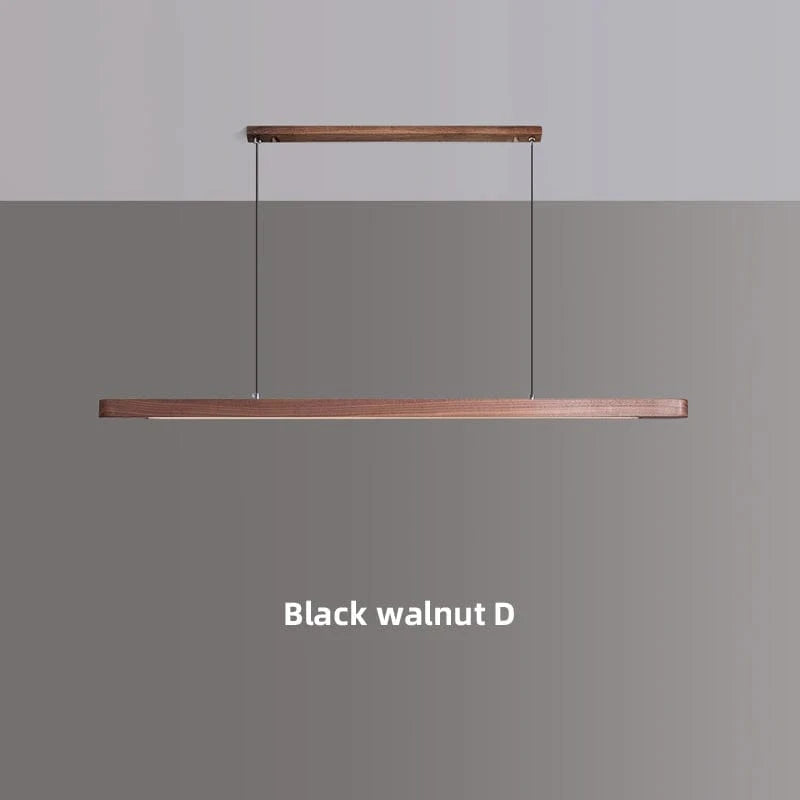 Suspension LED en bois "Nordic Glow" au design moderne et ovale | Marco Lucetti Noyer noir D / 120 cm / 36W | trois couleurs gradation | CHINE