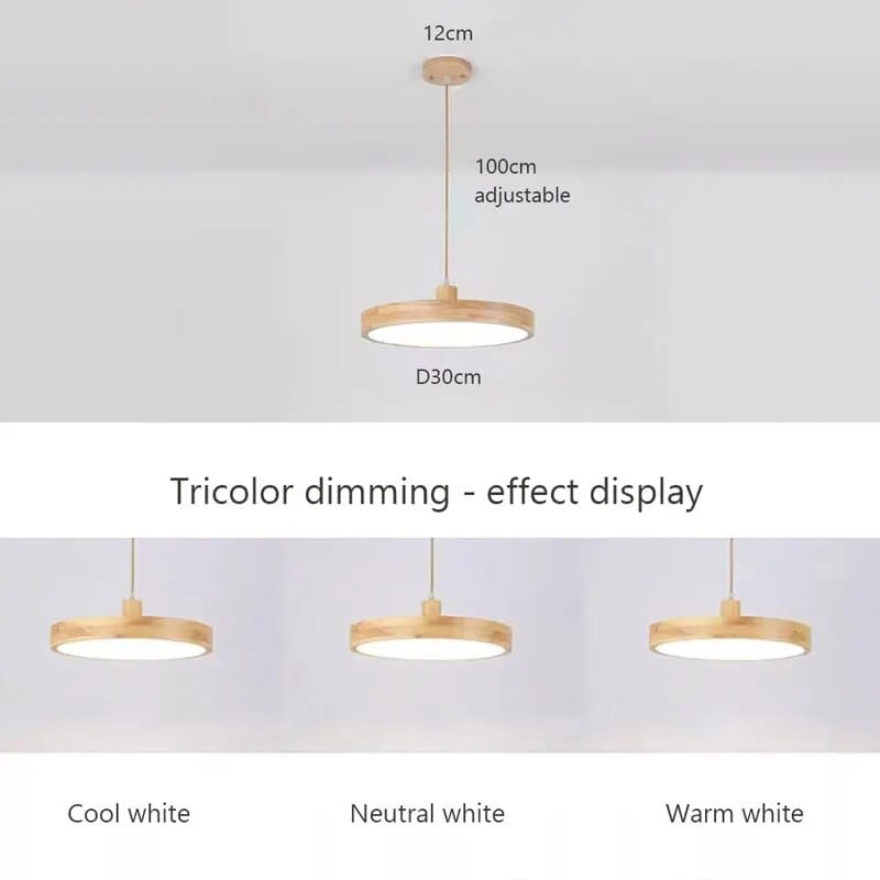 Suspension LED en bois Nordic Slim | Marco Lucetti