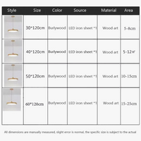 Suspension LED en bois Nordic Slim