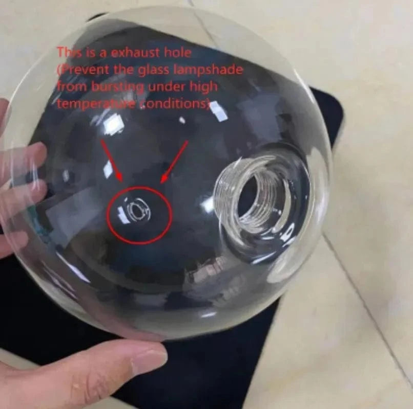 Suspension LED en boule de verre design chrome modern. | Marco Lucetti