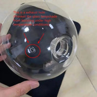 Suspension LED en boule de verre design chrome modern. | Marco Lucetti