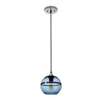 Suspension LED en boule de verre Hanglixir | Marco Lucetti Bleu / 20cm