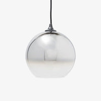 Suspension LED en boule de verre Loft. | Marco Lucetti Argenté / 20cm