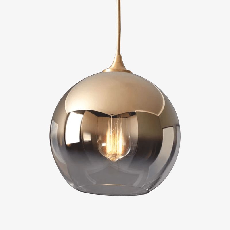 Suspension LED en boule de verre Loft. | Marco Lucetti Champagne / 20cm