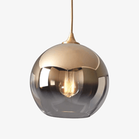 Suspension LED en boule de verre Loft. | Marco Lucetti Champagne / 20cm