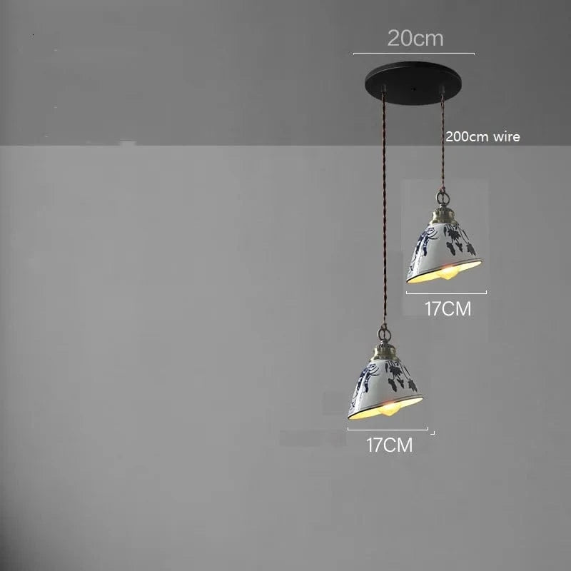 Suspension LED en céramique contemporaine minimaliste | Marco Lucetti 2 têtes 2 / 4W (Max100W)