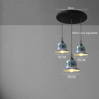 Suspension LED en céramique contemporaine minimaliste | Marco Lucetti 3 têtes 6 / 4W (Max100W)